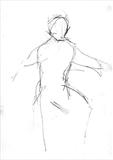 Dancer by Kevin Tole, Drawing, Chinagraph on paper