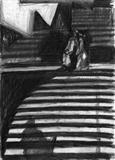 Die Frau ohne Schatten by Kevin Tole, Drawing, Charcoal on Paper