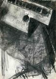 The Ship, Der Fliegende Hollander by Kevin Tole, Drawing, Charcoal on Paper