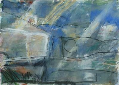 Deckplate Landscape by Kevin Tole, Painting, Watercolour, Gouache and charcoal