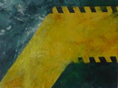 Deckplate and Path I by Kevin Tole, Painting, Oil on canvas