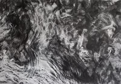 Ham Brook by Kevin Tole, Drawing, Charcoal and Patel on paper