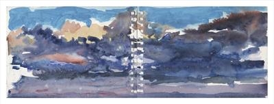 Havana Storm and Sunset by Kevin Tole, Painting, Watercolour on Paper