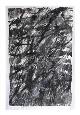 Rockface II by Kevin Tole, Drawing, Handmade Charcoal and oil paint