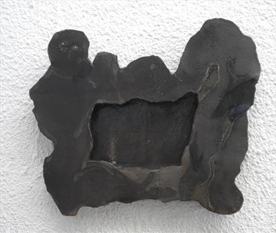 Wallpiece 3 by Kevin Tole, Ceramics, Black Stoneware 1200 slab built